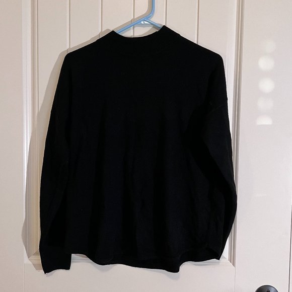 NWT Madewell Ashbury Mock Neck Black Sweater - Picture 5 of 8
